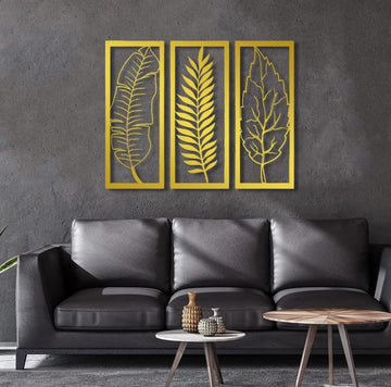 Leafs wall art Room Decoration, Suitable For Home Living Room Bedroom