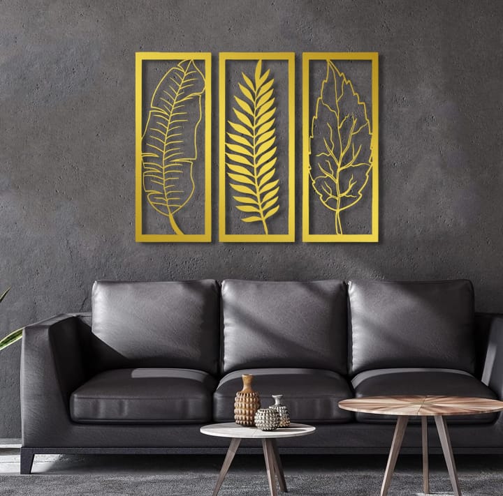 Leafs wall art Room Decoration, Suitable For Home Living Room Bedroom