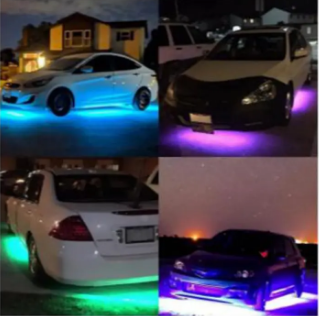 Car &amp; Bike RGB Strip Light Waterproof Flasher Strobe (2 pcs)  (random color)