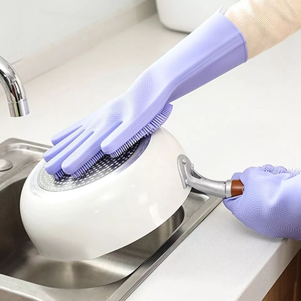 Silicone Washing Gloves (Pair)