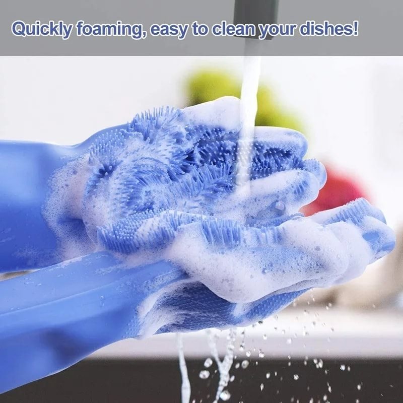 Silicone Washing Gloves (Pair)