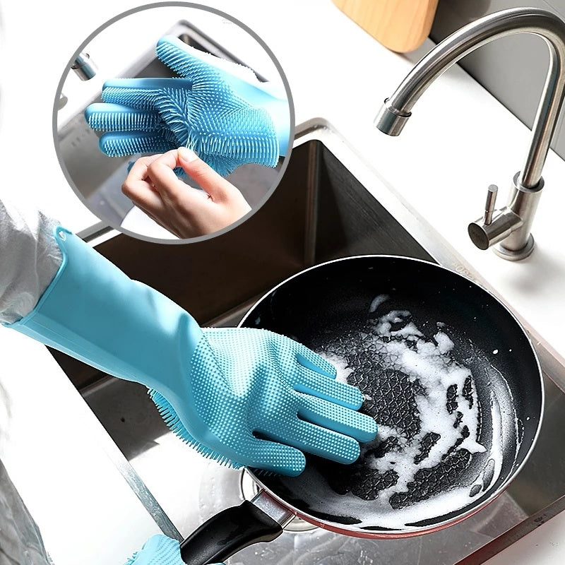 Silicone Washing Gloves (Pair)