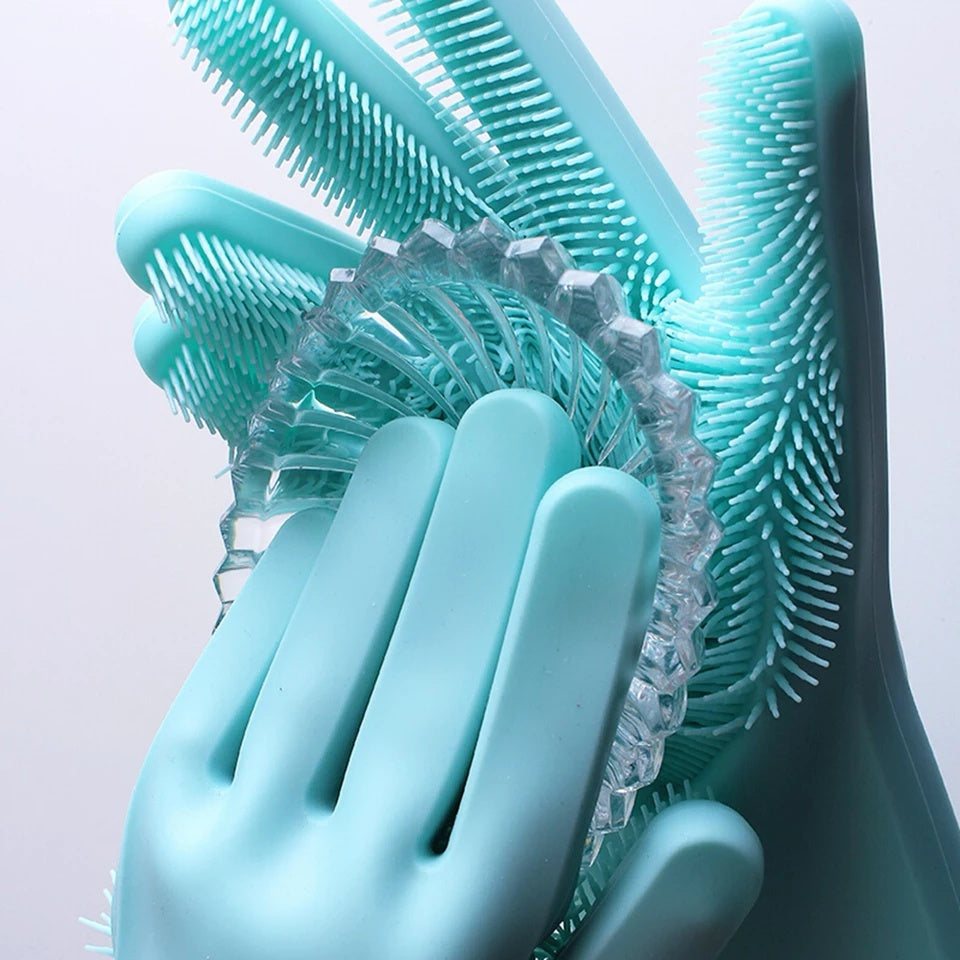 Silicone Washing Gloves (Pair)