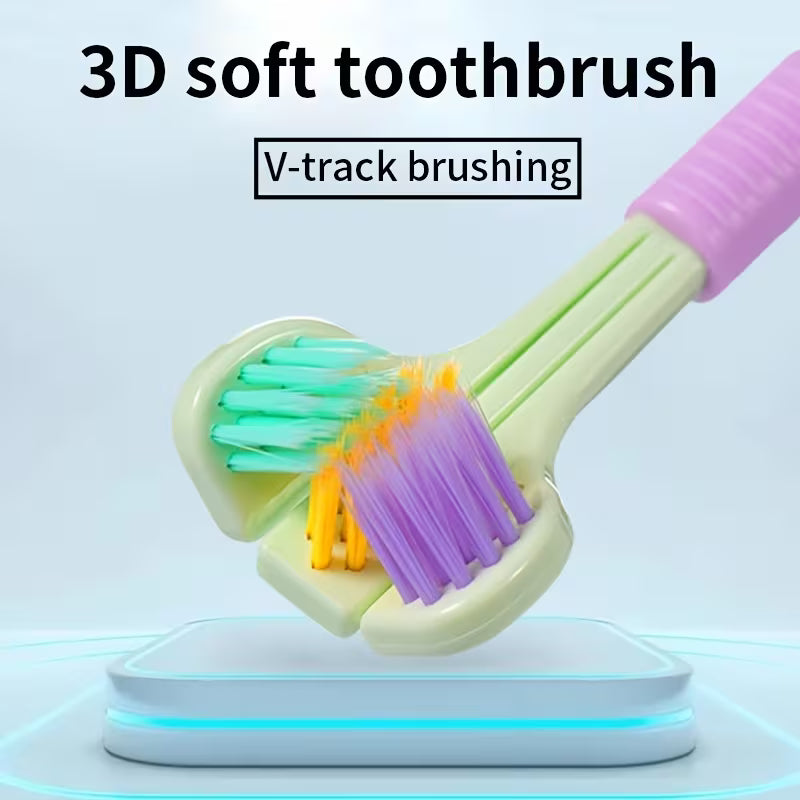 Three-Sided Soft Toothbrush (Pack of Two)