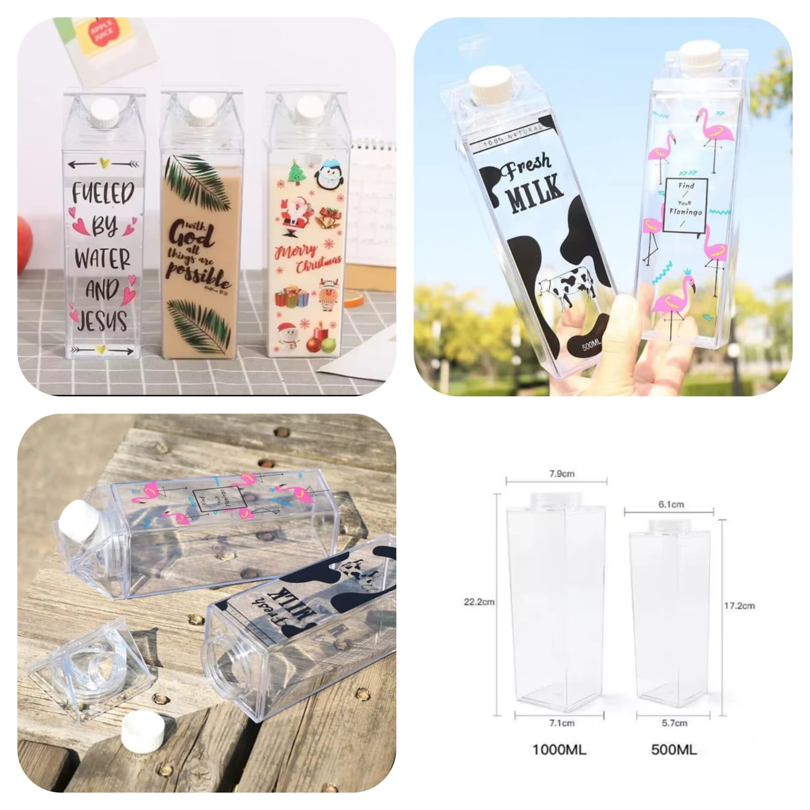 Acrylic Food Grade Bottle 500ML
