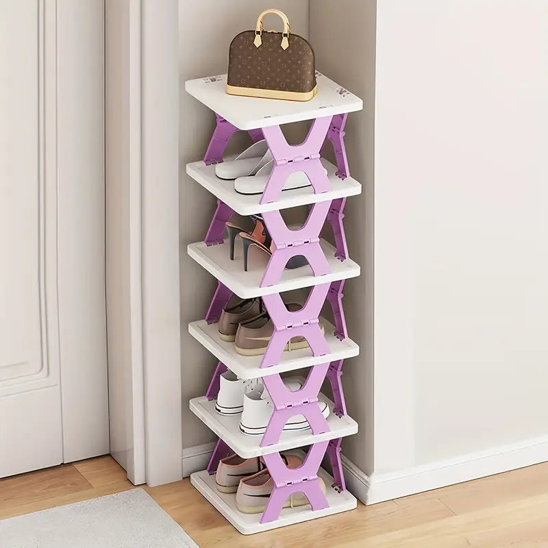 X-Shaped 5 Layer Folding Shoe Rack