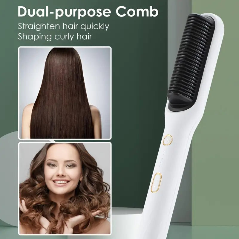 Multifunctional Professional Hair Comb Straighteners Curling Hair Iron