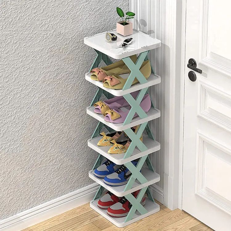 X-Shaped 5 Layer Folding Shoe Rack