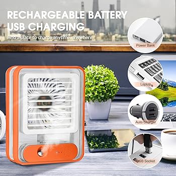 Desktop Humidification Mist Fan (Rechargeable)