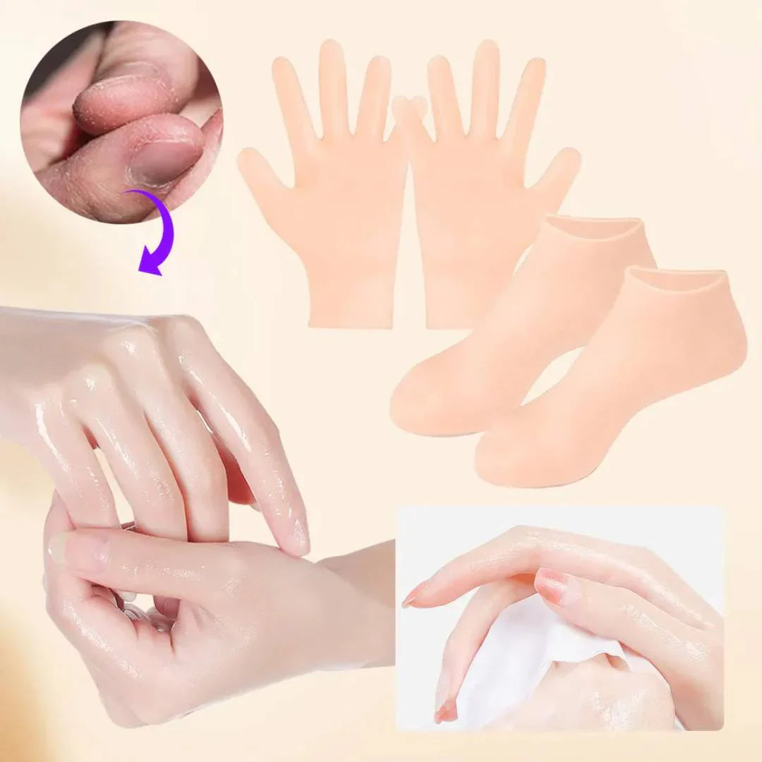 Silicone Moisturizing Socks & Gloves (Premium Quality)