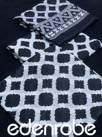 Edenrobe lawn | Unstitched   💯 Original 3pc Printed New Collection