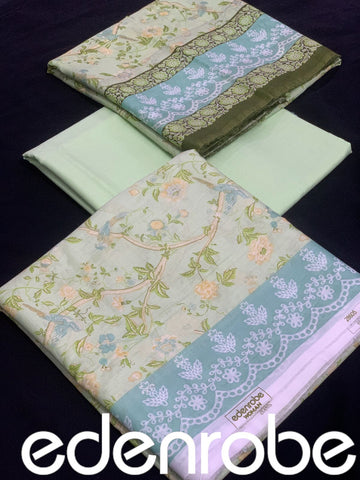 Edenrobe lawn | Unstitched   💯 Original 3pc Printed New Collection