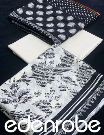 Edenrobe lawn | Unstitched   💯 Original 3pc Printed New Collection