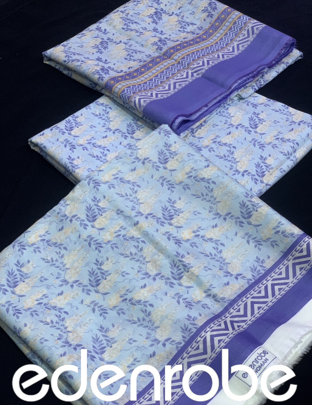 Edenrobe lawn | Unstitched   💯 Original 3pc Printed New Collection