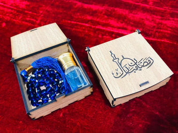 Ramadan Gift Box (Customize Wooden Box with Tasbeeh & Ittar)
