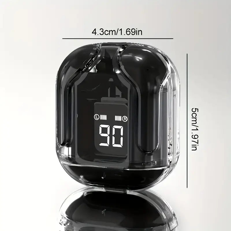 Stylish Transparent TWS True Wireless Earbuds (One Year Warranty)
