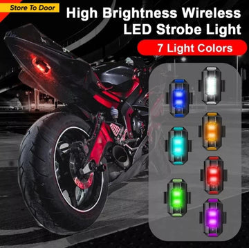 Universal Aircraft Rechargeable Strobe Light For Motorbike &amp; Car In 7 Color (1pcs )